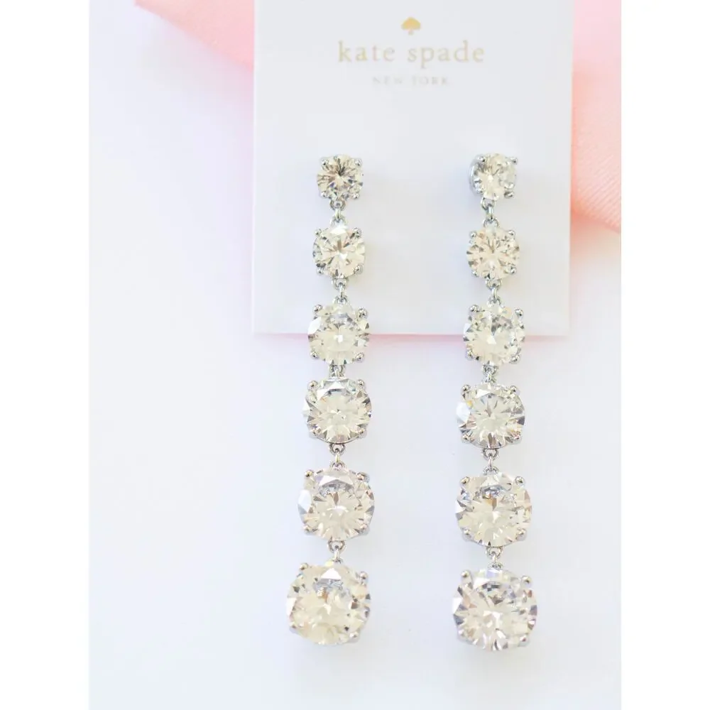 Kate Spade Candy Shop Linear Earrings Silver